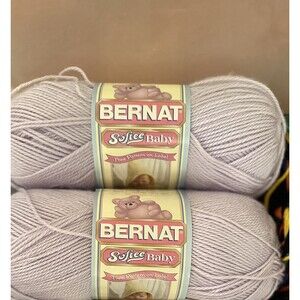 Bernat Soft Yarn – Set of 2 Skein – Pastel Purple – Acrylic Yarn Free Shipping